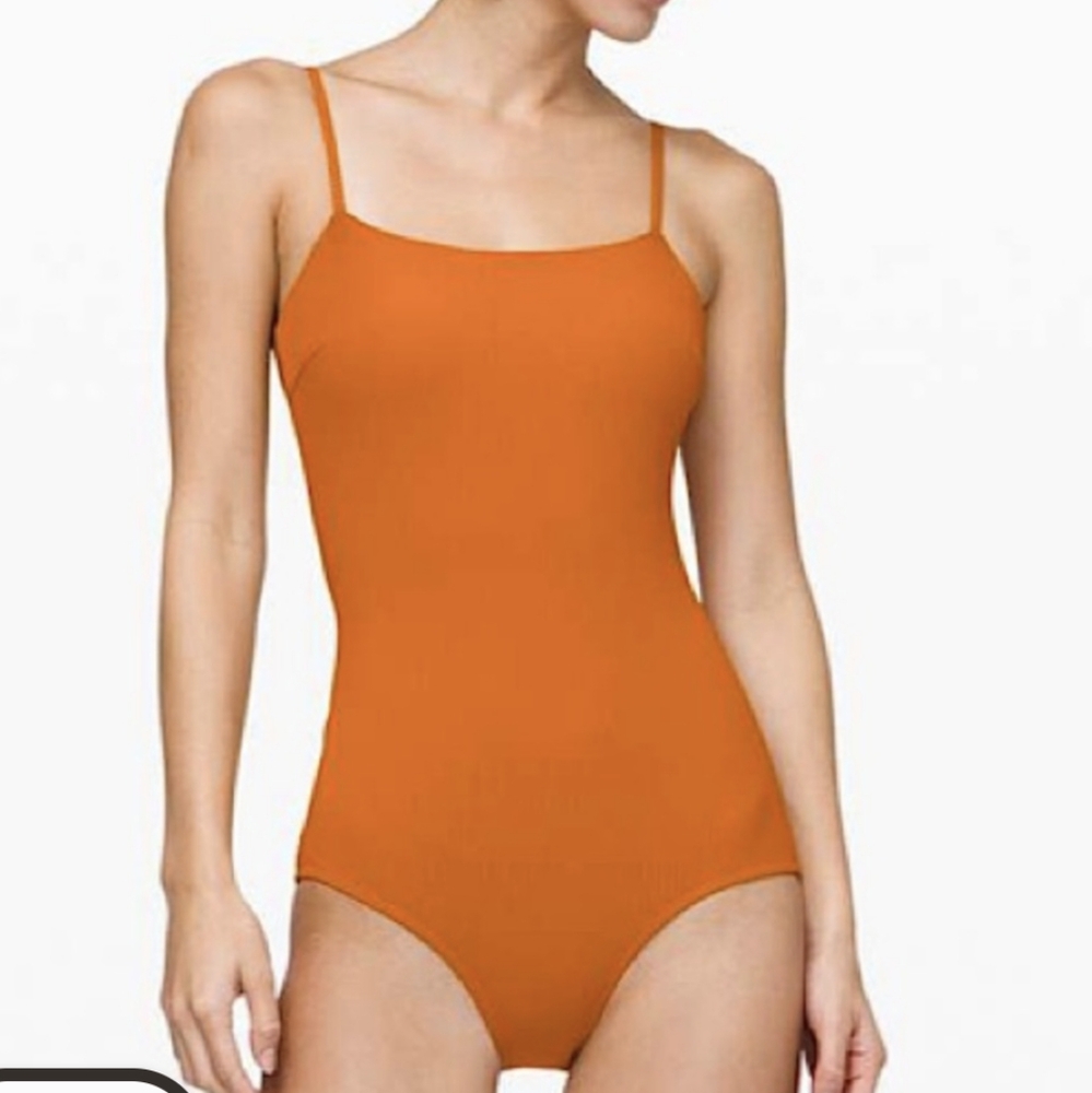 Lululemon Play Pool Full Bum One Piece In ochre 10